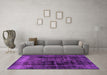 Machine Washable Persian Purple Bohemian Area Rugs in a Living Room, wshabs2075pur