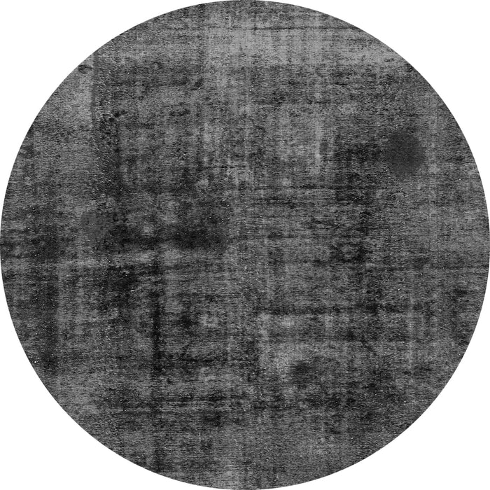 Round Machine Washable Persian Gray Bohemian Rug, wshabs2075gry