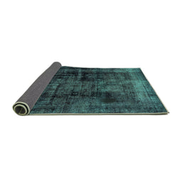 Sideview of Persian Turquoise Bohemian Rug, abs2075turq