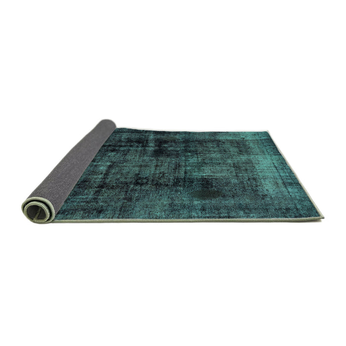 Sideview of Persian Turquoise Bohemian Rug, abs2075turq
