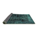 Sideview of Persian Turquoise Bohemian Rug, abs2075turq