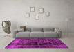 Machine Washable Persian Pink Bohemian Rug in a Living Room, wshabs2075pnk