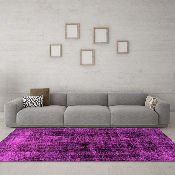 Machine Washable Persian Pink Bohemian Rug in a Living Room, wshabs2075pnk
