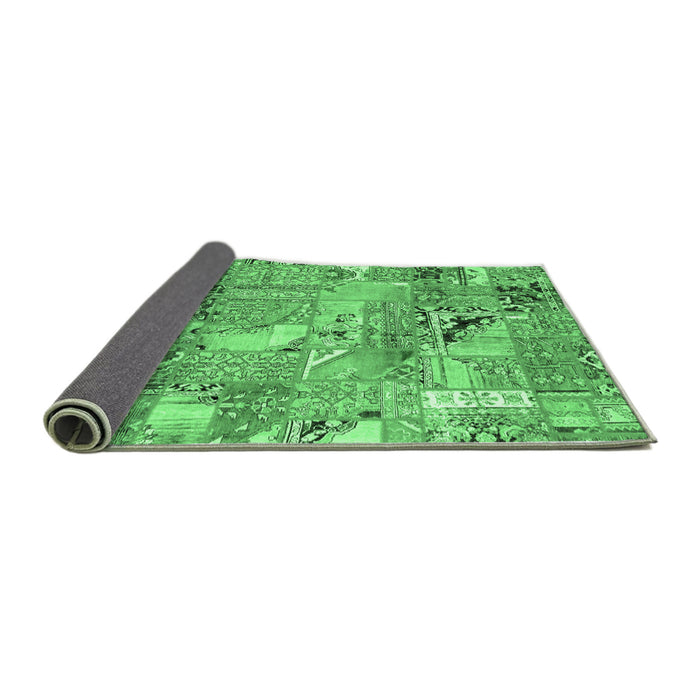 Sideview of Patchwork Emerald Green Transitional Rug, abs2076emgrn