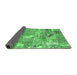 Sideview of Patchwork Emerald Green Transitional Rug, abs2076emgrn