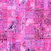 Square Patchwork Pink Transitional Rug, abs2076pnk