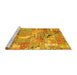 Sideview of Machine Washable Patchwork Yellow Transitional Rug, wshabs2076yw