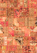 Machine Washable Patchwork Orange Transitional Area Rugs, wshabs2076org