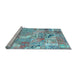 Sideview of Machine Washable Patchwork Light Blue Transitional Rug, wshabs2076lblu