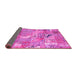 Sideview of Patchwork Pink Transitional Rug, abs2076pnk