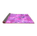 Sideview of Patchwork Purple Transitional Rug, abs2076pur