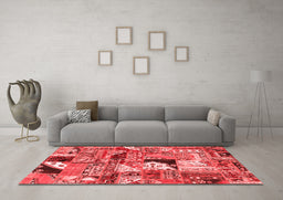 Transitional Red Washable Rugs