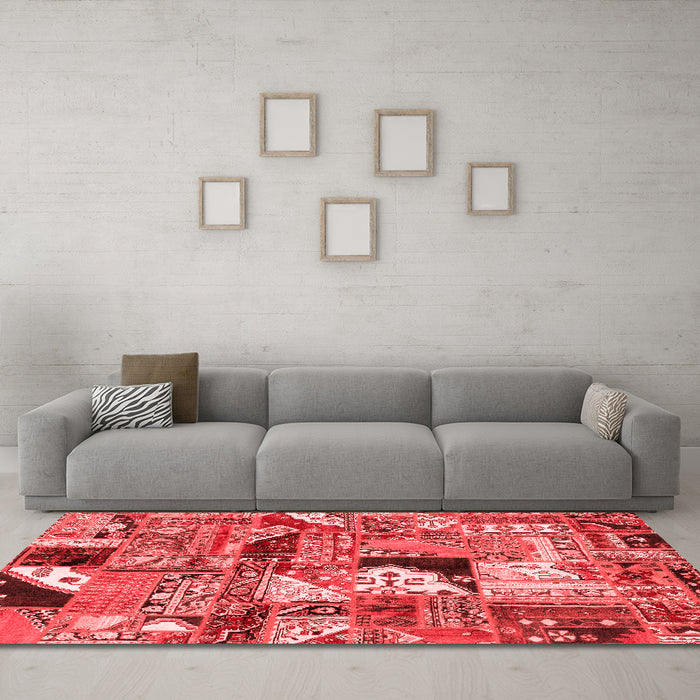 Transitional Red Washable Rugs