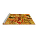 Sideview of Machine Washable Patchwork Yellow Transitional Rug, wshabs2077yw