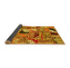 Sideview of Patchwork Yellow Transitional Rug, abs2077yw