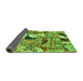 Sideview of Patchwork Green Transitional Rug, abs2077grn