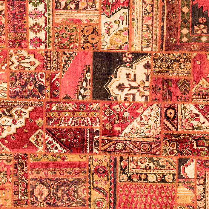 Machine Washable Patchwork Orange Transitional Area Rugs, wshabs2077org