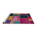Sideview of Machine Washable Abstract Mauve Taupe Purple Rug, wshabs2078