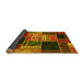 Sideview of Patchwork Yellow Transitional Rug, abs2078yw