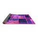 Sideview of Patchwork Purple Transitional Rug, abs2078pur