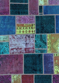 Patchwork Light Blue Transitional Rug, abs2078lblu