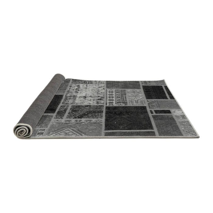 Sideview of Patchwork Gray Transitional Rug, abs2078gry