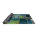 Sideview of Patchwork Turquoise Transitional Rug, abs2078turq