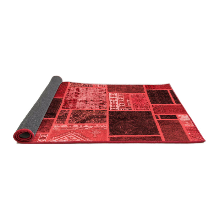Patchwork Red Transitional Area Rugs