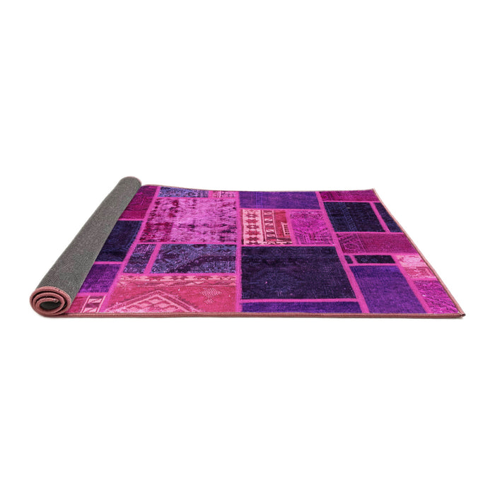 Sideview of Patchwork Pink Transitional Rug, abs2078pnk