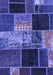 Patchwork Blue Transitional Rug, abs2078blu