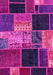 Patchwork Pink Transitional Rug, abs2078pnk