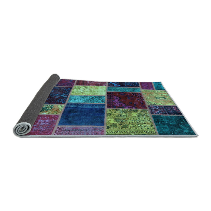 Sideview of Patchwork Light Blue Transitional Rug, abs2079lblu