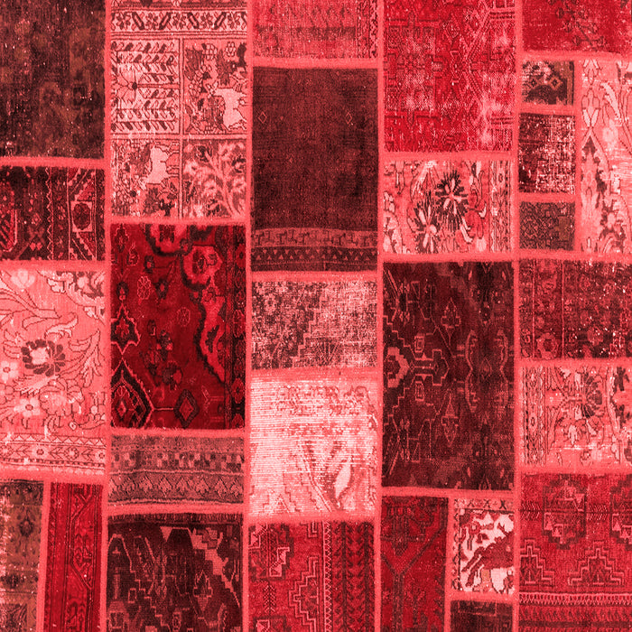 Patchwork Red Transitional Rug, abs2079red