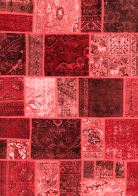 Patchwork Red Transitional Rug, abs2079red