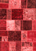 Patchwork Red Transitional Area Rugs