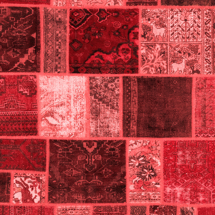 Patchwork Red Transitional Area Rugs