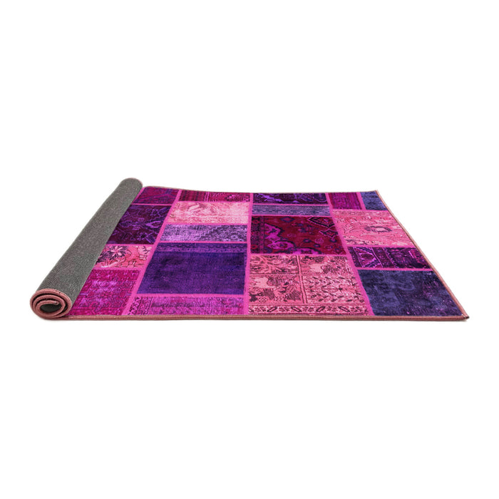 Sideview of Patchwork Pink Transitional Rug, abs2079pnk