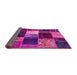 Sideview of Patchwork Pink Transitional Rug, abs2079pnk