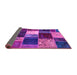 Sideview of Patchwork Purple Transitional Rug, abs2079pur