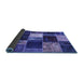 Sideview of Patchwork Blue Transitional Rug, abs2079blu