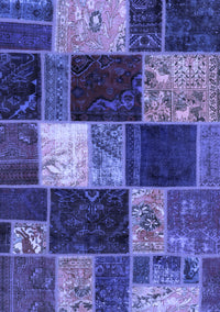 Patchwork Blue Transitional Rug, abs2079blu