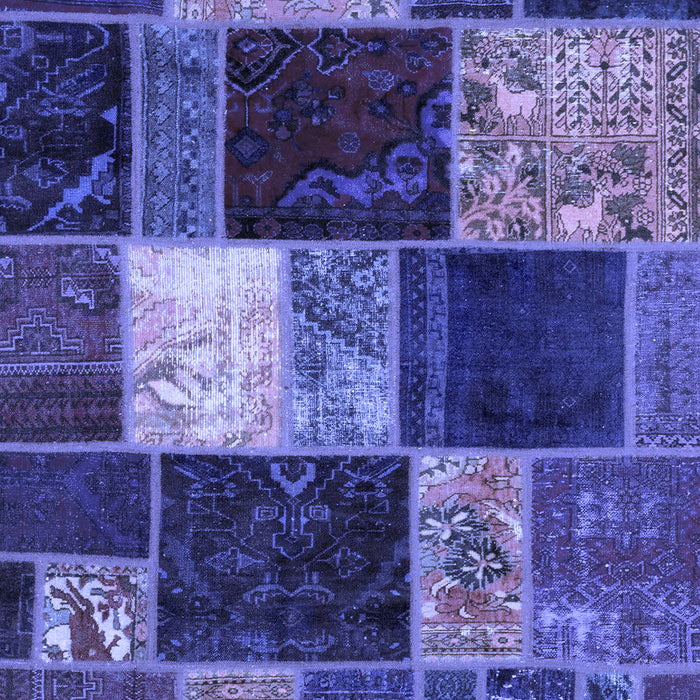 Patchwork Blue Transitional Rug, abs2079blu