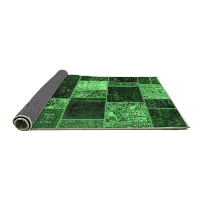 Sideview of Patchwork Emerald Green Transitional Rug, abs2079emgrn