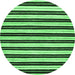 Round Abstract Emerald Green Modern Rug, abs207emgrn