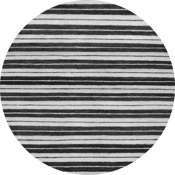 Round Machine Washable Abstract Gray Modern Rug, wshabs207gry