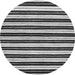 Round Machine Washable Abstract Gray Modern Rug, wshabs207gry