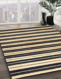 Abstract Black Modern Rug, abs207