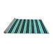 Sideview of Machine Washable Abstract Light Blue Modern Rug, wshabs207lblu