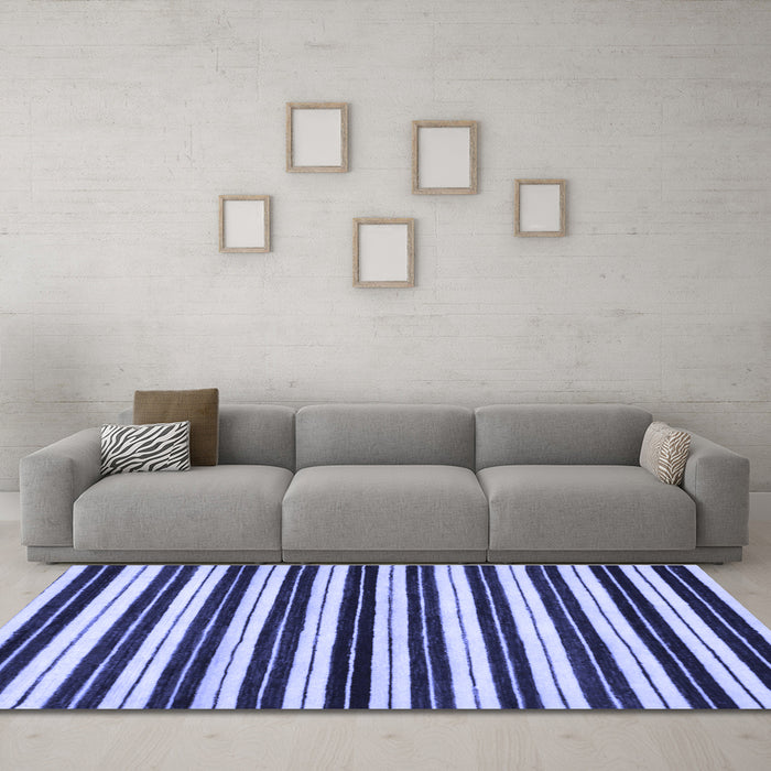 Machine Washable Abstract Blue Modern Rug in a Living Room, wshabs207blu