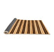 Sideview of Abstract Orange Modern Rug, abs207org